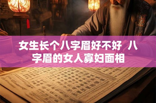 女生长个八字眉好不好 八字眉的女人寡妇面相 女生长个八字眉好不好 八字眉的女人寡妇面相
