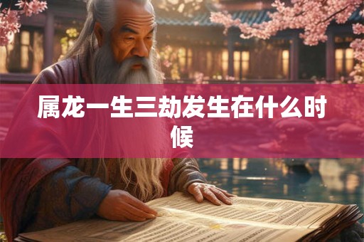 属龙一生三劫发生在什么时候