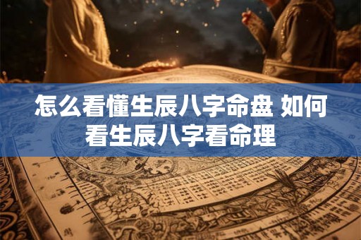 怎么看懂生辰八字命盘 如何看生辰八字看命理