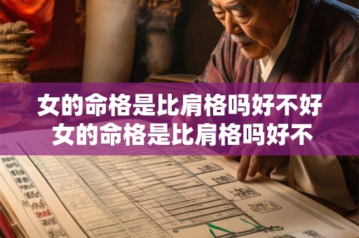 女的命格是比肩格吗好不好 女的命格是比肩格吗好不好呢 女的命格是比肩格吗好不好 女的命格是比肩格吗好不好呢