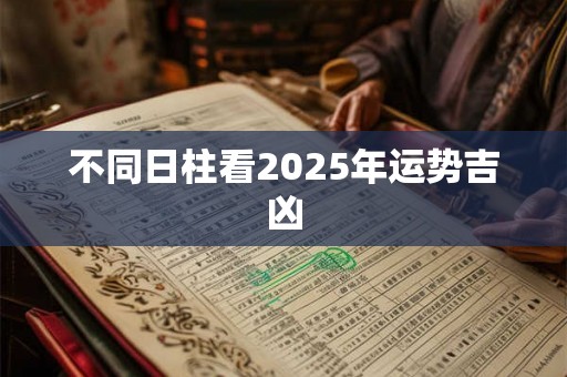 不同日柱看2025年运势吉凶 不同日柱看2025年运势吉凶