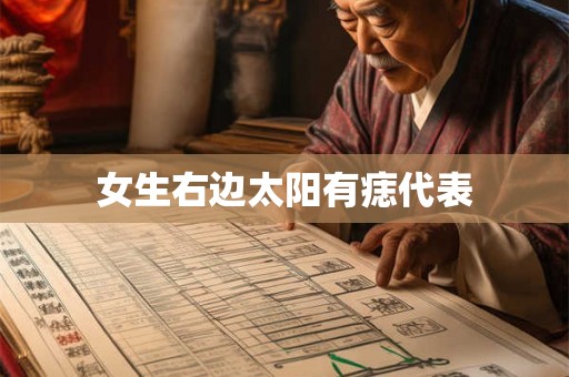 女生右边太阳有痣代表 女生右边太阳有痣代表