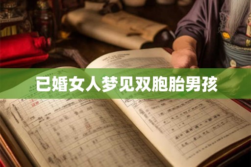 已婚女人梦见双胞胎男孩