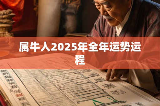 属牛人2025年全年运势运程