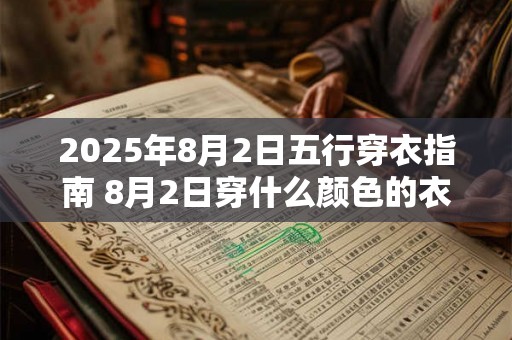 2025年8月2日五行穿衣指南 8月2日穿什么颜色的衣服 2025年8月2日五行穿衣指南 8月2日穿什么颜色的衣服