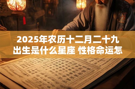 2025年农历十二月二十九出生是什么星座 性格命运怎么样 2025年农历十二月二十九出生是什么星座 性格命运怎么样