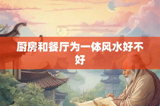 厨房和餐厅为一体风水好不好 厨房和餐厅为一体风水好不好