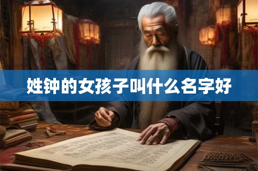 姓钟的女孩子叫什么名字好 姓钟的女孩子叫什么名字好