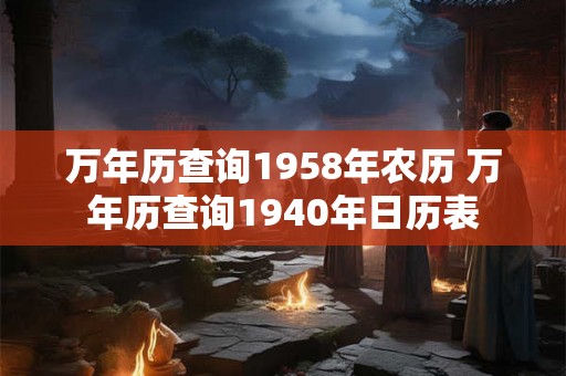万年历查询1958年农历 万年历查询1940年日历表 万年历查询1958年农历 万年历查询1940年日历表