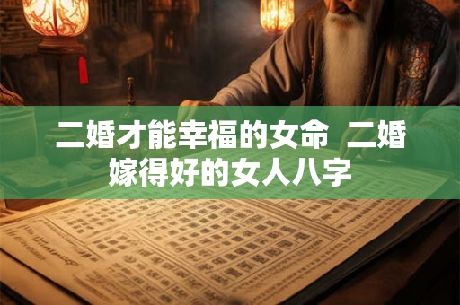 二婚才能幸福的女命 二婚嫁得好的女人八字 二婚才能幸福的女命 二婚嫁得好的女人八字