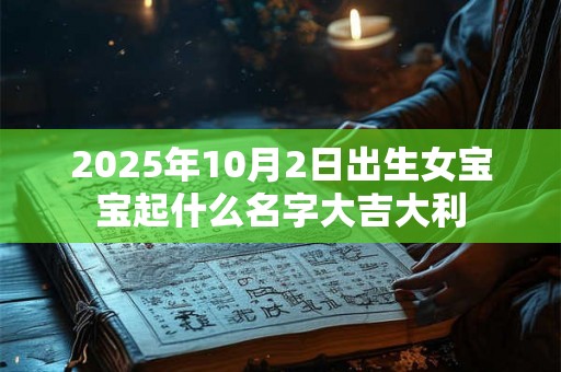2025年10月2日出生女宝宝起什么名字大吉大利 2025年10月2日出生女宝宝起什么名字大吉大利