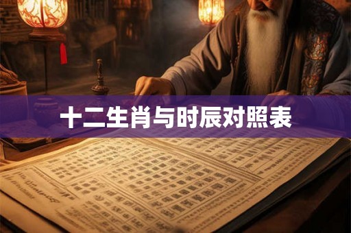 十二生肖与时辰对照表 十二生肖与时辰对照表