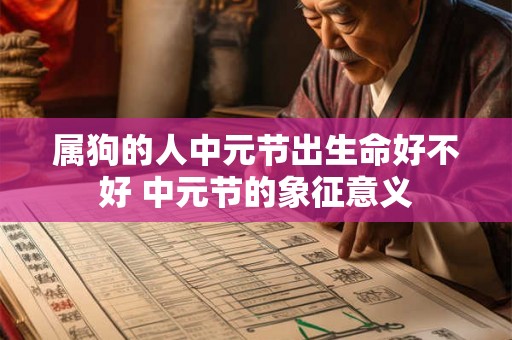 属狗的人中元节出生命好不好 中元节的象征意义 属狗的人中元节出生命好不好 中元节的象征意义