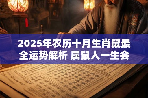 2025年农历十月生肖鼠最全运势解析 属鼠人一生会结几次婚 2025年农历十月生肖鼠最全运势解析 属鼠人一生会结几次婚