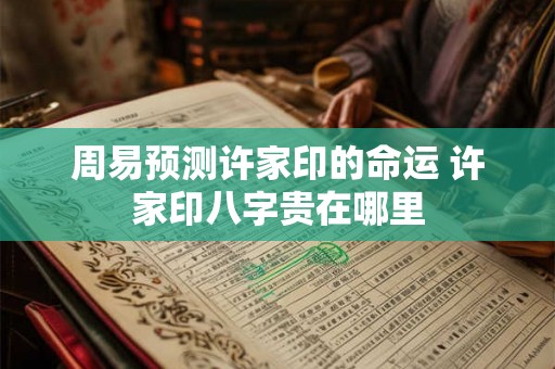 周易预测许家印的命运 许家印八字贵在哪里