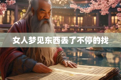 女人梦见东西丢了不停的找