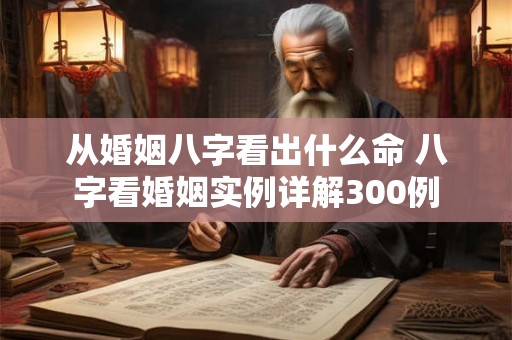 从婚姻八字看出什么命 八字看婚姻实例详解300例 从婚姻八字看出什么命 八字看婚姻实例详解300例