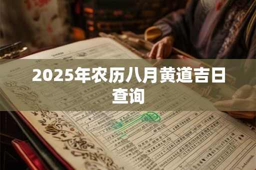 2025年农历八月黄道吉日查询 2025年农历八月黄道吉日查询
