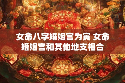 女命八字婚姻宫为寅 女命婚姻宫和其他地支相合 女命八字婚姻宫为寅 女命婚姻宫和其他地支相合