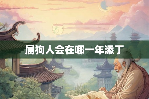 属狗人会在哪一年添丁