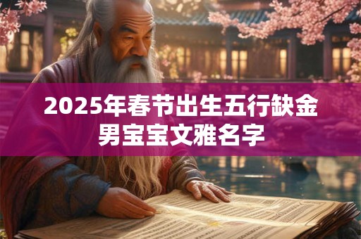 2025年春节出生五行缺金男宝宝文雅名字 2025年春节出生五行缺金男宝宝文雅名字