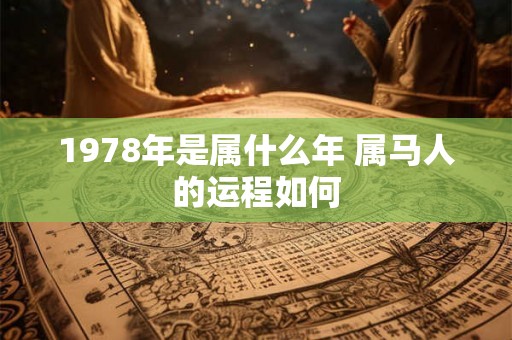 1978年是属什么年 属马人的运程如何