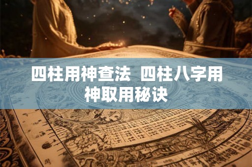 四柱用神查法 四柱八字用神取用秘诀 四柱用神查法 四柱八字用神取用秘诀