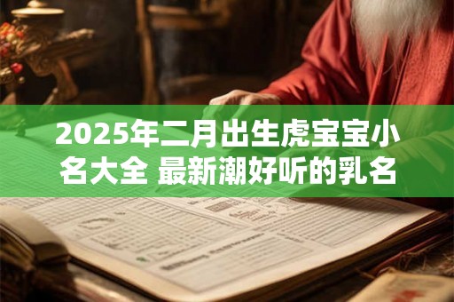 2025年二月出生虎宝宝小名大全 最新潮好听的乳名 2025年二月出生虎宝宝小名大全 最新潮好听的乳名