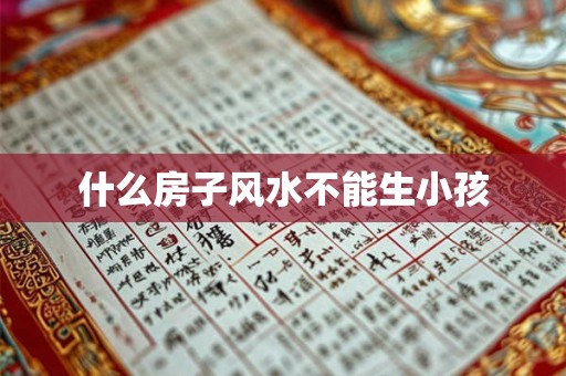 什么房子风水不能生小孩 什么房子风水不能生小孩