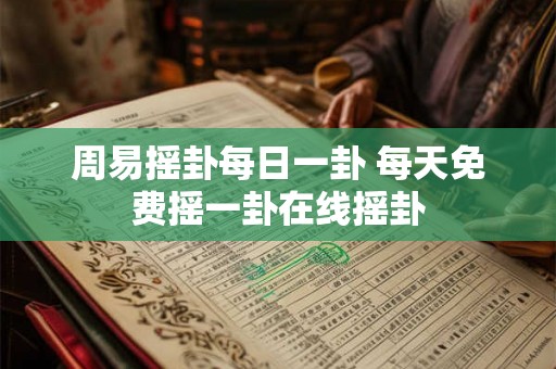 周易摇卦每日一卦 每天免费摇一卦在线摇卦 周易摇卦每日一卦 每天免费摇一卦在线摇卦