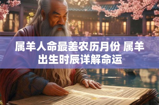 属羊人命最差农历月份 属羊出生时辰详解命运 属羊人命最差农历月份 属羊出生时辰详解命运