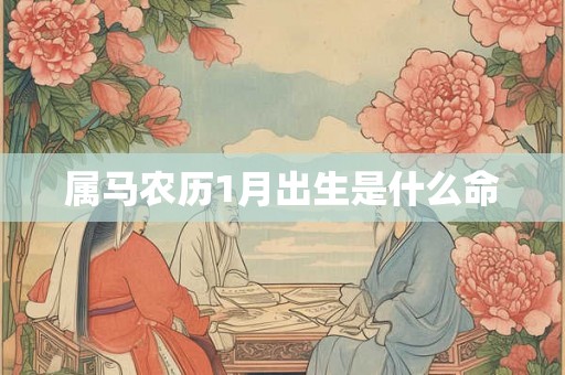 属马农历1月出生是什么命 属马农历1月出生是什么命