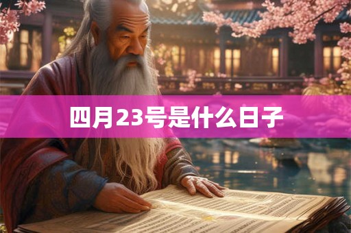四月23号是什么日子 四月23号是什么日子