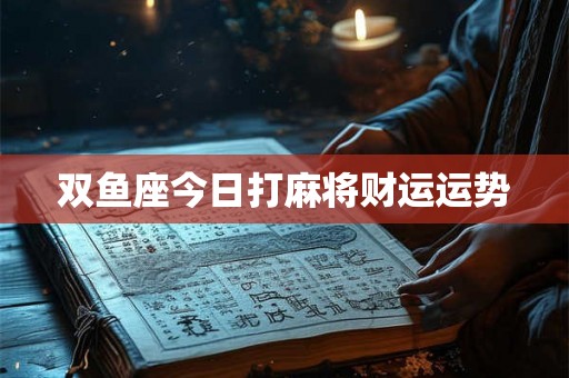 双鱼座今日打麻将财运运势 双鱼座今日打麻将财运运势