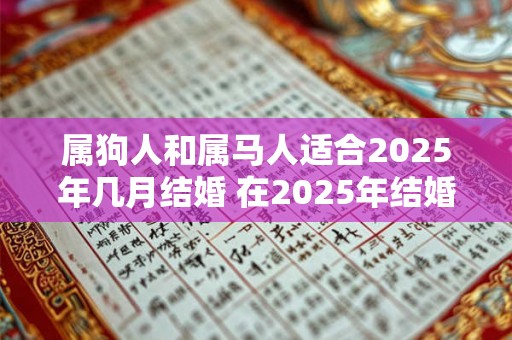 属狗人和属马人适合2025年几月结婚 在2025年结婚好吗