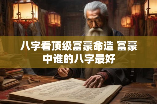 八字看顶级富豪命造 富豪中谁的八字最好 八字看顶级富豪命造 富豪中谁的八字最好