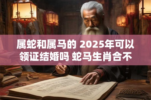 属蛇和属马的 2025年可以领证结婚吗 蛇马生肖合不合 属蛇和属马的 2025年可以领证结婚吗 蛇马生肖合不合