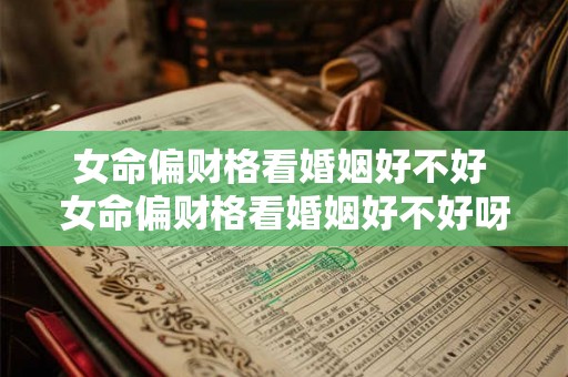 女命偏财格看婚姻好不好 女命偏财格看婚姻好不好呀 女命偏财格看婚姻好不好 女命偏财格看婚姻好不好呀
