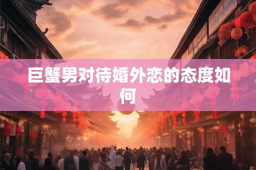 巨蟹男对待婚外恋的态度如何