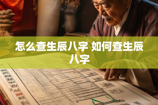 怎么查生辰八字 如何查生辰八字