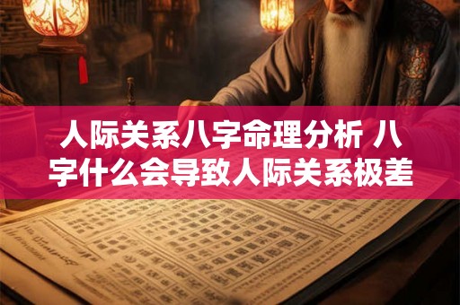 人际关系八字命理分析 八字什么会导致人际关系极差 人际关系八字命理分析 八字什么会导致人际关系极差