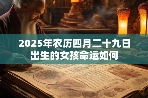 2025年农历四月二十九日出生的女孩命运如何 2025年农历四月二十九日出生的女孩命运如何