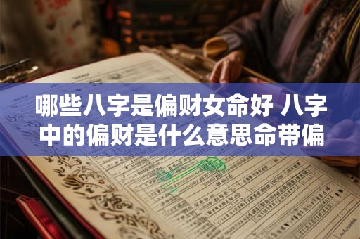 哪些八字是偏财女命好 八字中的偏财是什么意思命带偏财有哪些作用