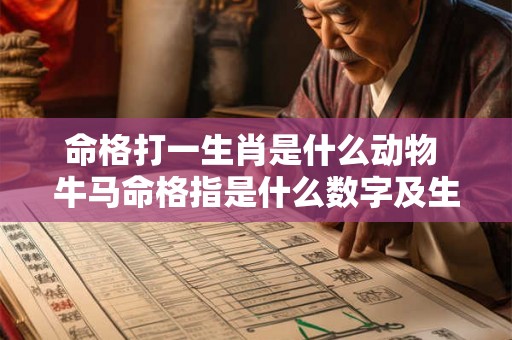 命格打一生肖是什么动物 牛马命格指是什么数字及生肖