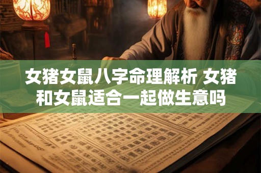 女猪女鼠八字命理解析 女猪和女鼠适合一起做生意吗