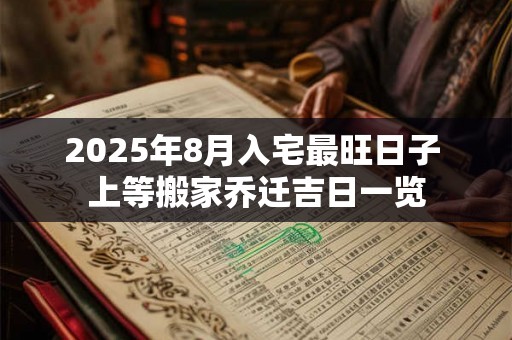 2025年8月入宅最旺日子 上等搬家乔迁吉日一览 2025年8月入宅最旺日子 上等搬家乔迁吉日一览