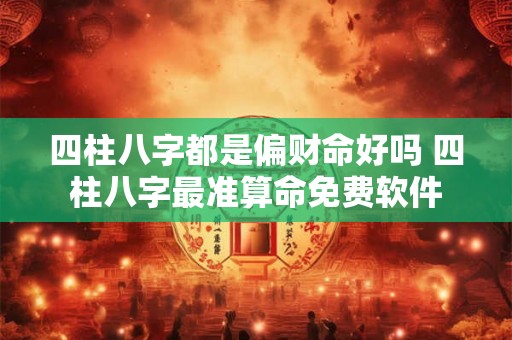 四柱八字都是偏财命好吗 四柱八字最准算命免费软件