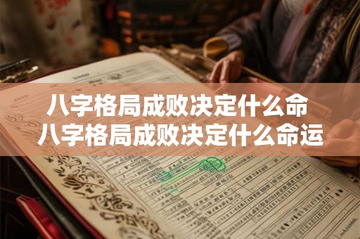 八字格局成败决定什么命 八字格局成败决定什么命运