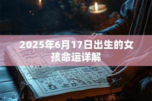 2025年6月17日出生的女孩命运详解 2025年6月17日出生的女孩命运详解