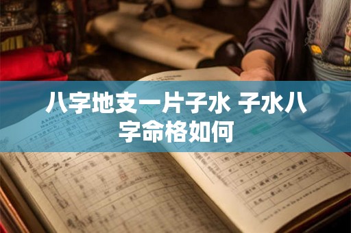 八字地支一片子水 子水八字命格如何 八字地支一片子水 子水八字命格如何
